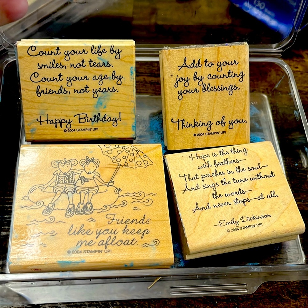 Set of 4- 2004 Stampin’ Up Stamps